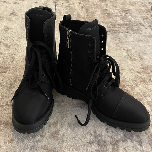 NWT Nylon Prada Combat Boots 37.5 - Picture 9 of 10